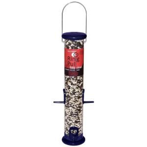 Droll Yankees 15 in. Midnight Blue Ring Pull Tube Seed Bird Feeder DRORPS15BMB