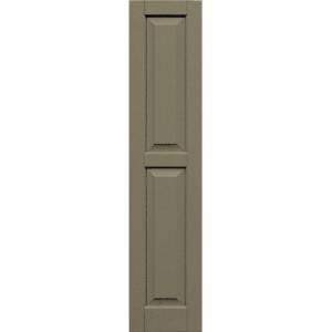 Winworks Wood Composite 12 in. x 55 in. Raised Panel Shutters Pair #660 Weathered Shingle 51255660
