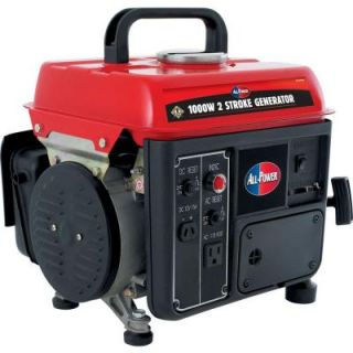 All Power 1,000 Watt 2 HP Gasoline Powered Generator with CARB Approved APG3004C