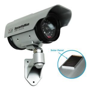 SecurityMan Solar Indoor/Outdoor Dummy Security Camera with LED SM 3803