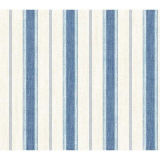 The Wallpaper Company 56 sq. ft. Blue and White Pinstripe Wallpaper WC1282845