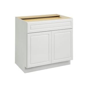 Heartland Cabinetry 36 in. 1 Drawer with 2 Door Base Cabinet in White 8021015P