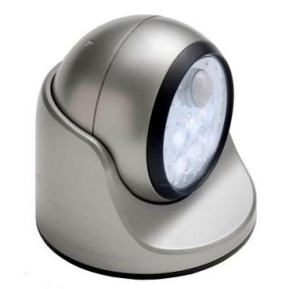LightIt! 6 in. Outdoor Silver 6 LED Wireless Motion Activated Weatherproof Porch Light 20031 101