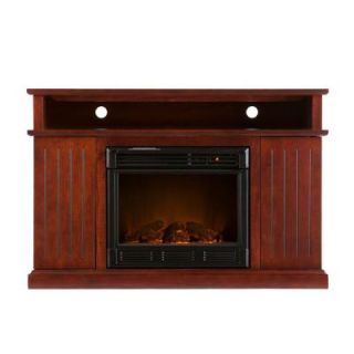 Southern Enterprises Kingsbury 48 in. Media Console Electric Fireplace in Cherry DISCONTINUED FA9324E