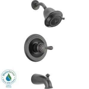 Delta Leland 1 Handle 3 Spray Tub and Shower Faucet Trim Kit in Venetian Bronze (Valve Not Included) T14478 RBSHCCER