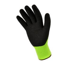 G & F 1516 Grip Master Heavy Textured High Visibility Latex Coated Large Gloves 2 Pairs 1516L