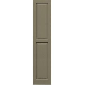 Winworks Wood Composite 15 in. x 71 in. Raised Panel Shutters Pair #660 Weathered Shingle 51571660