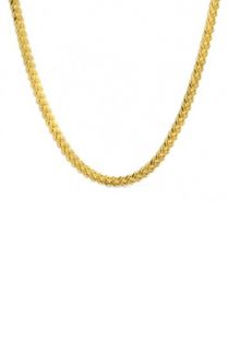 ROIAL 36 Inch High End 24k Gold Filled Steel Franco Chain