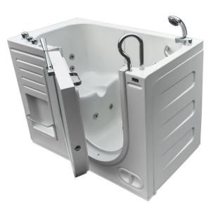 Steam Planet 4.27 ft. Right Drain Walk In Heated Whirlpool Tub in White HY1104R