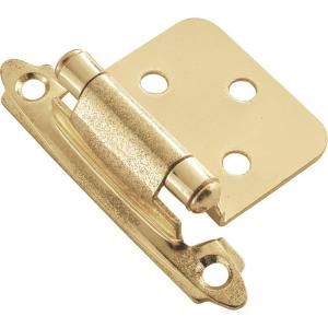 Hickory Hardware Polished Brass Surface Self Closing Hinge (2 Pack) P144 3
