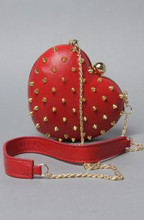 Mata Hari The Mata Hari x Melody Ehsani Heart Clutch in Red Leather