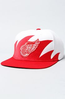 Mitchell & Ness The Detroit Red Wings Sharktooth Snapback Hat in Red White