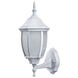 CANARM Hayden 1 Light Outdoor White Wall Lantern with Frosted Glass IOL147WH HD