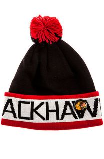 Mitchell & Ness Hat Chicago Blackhawks Pom Beanie in Black