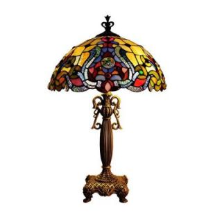 Chloe Lighting Tiffany style Victorian 2 Light 16 in. Table Lamp with Resin Shade CH16B896 TL2