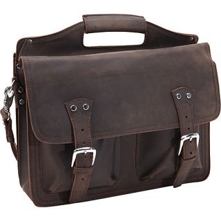 16 Professional Leather Briefcase Dark Brown   Vagabond Trave