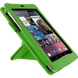 Google Nexus 7   Origami Dual View Vegan Leather Case Green   rooCASE La