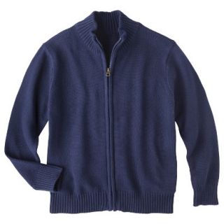 Cherokee Boys School Uniform Zippered Cardigan   Xavier Navy L