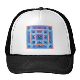 Quilt Pattern 3 in Blue and Purple Mesh Hats