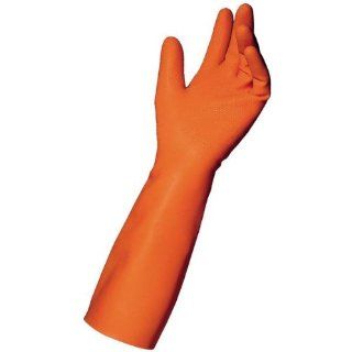 MAPA TRIonic O 240 Tri Polymer Glove, Chemical Resistant, 0.020" Thickness, 14" Length, Size 10, Orange (Pack of 12 Pairs): Chemical Resistant Safety Gloves: Industrial & Scientific