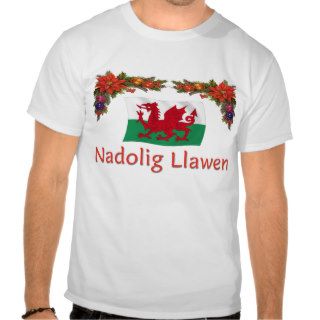 Welsh Merry Christmas Tee Shirts