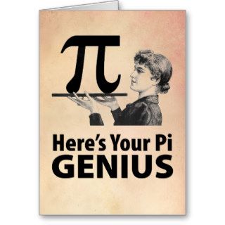 Pi Number Humor Card