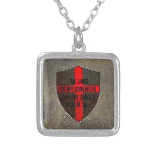 Christian Bible Verse Psalm 28:7 Lord..my strength Necklaces