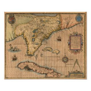 1591 Map of Florida Posters