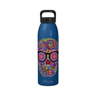 Hipster Sugar Skull Water Bottle