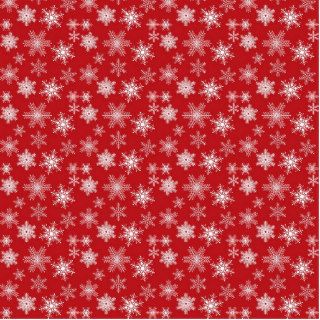 Snowflakes on Red Background Photo Cut Out