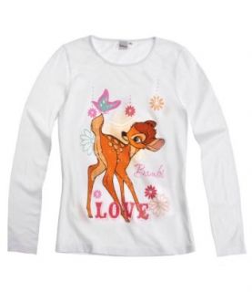 Disney Bambi Langarmshirt weiß (128): Bekleidung