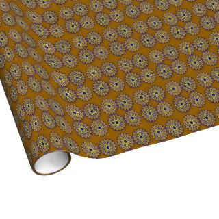 Gold Eastern Medallion Design Wrapping Paper
