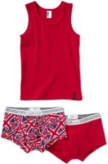 Skiny Jungen Set 2 er Pack 5443 / Skiny Loves London Boys Boys Pant DP+Tank Top, Gr. 128 (128), Mehrfarbig (LAQUE 7268): Bekleidung