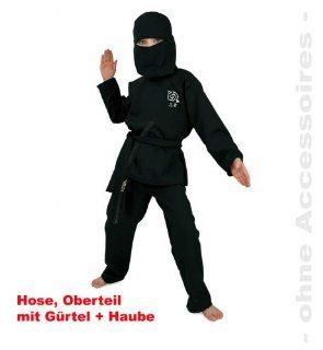 Ninja 2tlg mit Haube u Gürtel Kinder Kostüm Gr 116: Spielzeug