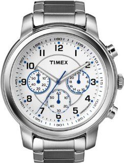 Timex Herren Armbanduhr XL Milan Chronograph Chronograph Edelstahl T2N167: Uhren