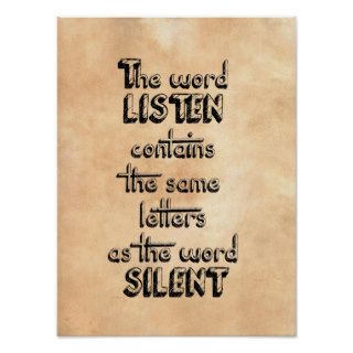 Word LISTEN contains the same letters as SILENT Print