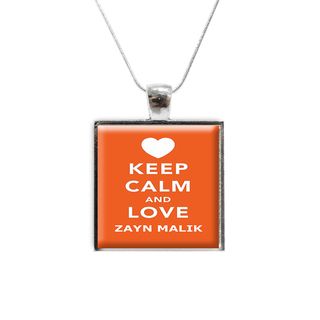 'Keep Calm and Love Zayn Malik' One Direction Glass Pendant and Necklace ABO Enterpises Necklaces