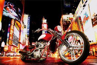 XXL Poster/Riesenposter Harley Davidson am Times Square bei Nacht  Größe 175 x 115 cm: Küche & Haushalt