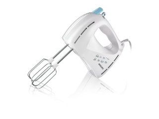 Philips HR1453/71 Handmixer mit 3 Geschwindigkeitsstufen und Turbofunktion / Knethaken aus rostfreiem Edelstahl / Kabelaufwicklung mit Clip / 175 Watt, weiß: Küche & Haushalt