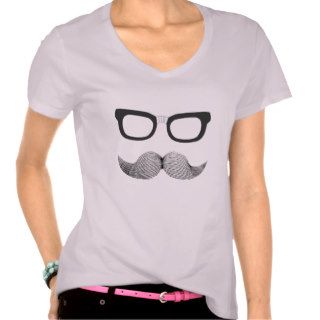 Hipster Glasses & Mustache T Shirts