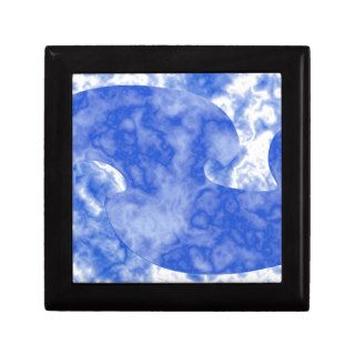 Blue Turbulence abstract design Jewelry Boxes
