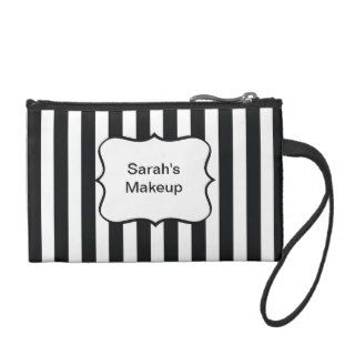 French Stripes in Black Coin Purse