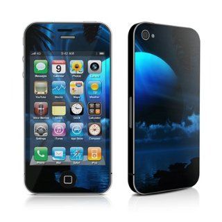 Tropical Moon Design Protective Decal Skin Sticker (High Gloss Coating) for Apple iPhone 4 / 4S 16GB 32GB 64GB: Cell Phones & Accessories