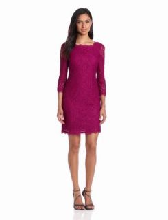 Adrianna Papell Women's Women's Long Sleeve Lace Dress at  Womens Clothing store