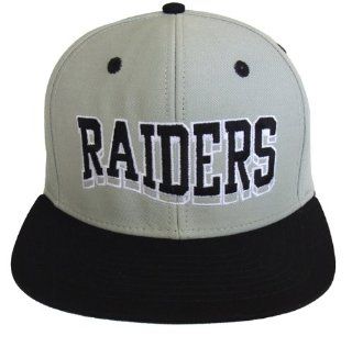 Los Angeles Raiders Snapback Hat Cap Wavy Script NWA Eazy E Grey Black: Everything Else