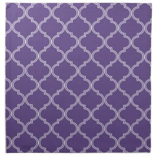 Moroccan Pattern  Rich Purple Printed Napkin
