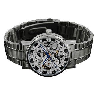 Winner Roman Numberal Men's Stainless Steel Mechanical Watch: Watches