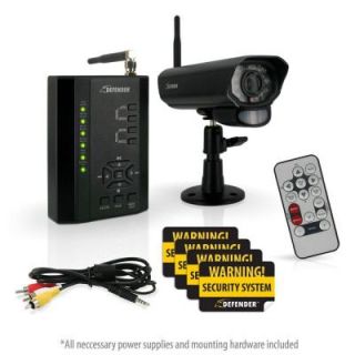 Defender Digital Wireless 4 Channel DVR Security System with receiver, SD Card Recording and Long Range Night Vision Cameras HDT301 PX012