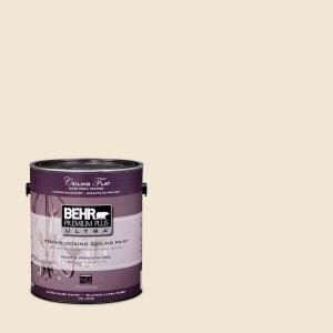 BEHR Premium Plus Ultra 1 Gal. No.UL130 12 Ceiling Tinted to Delicate Lace Interior Paint 555801