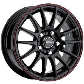 MSR 68 15 Black Red Wheel / Rim 4x4.25 with a 38mm Offset and a 72.64 Hub Bore. Partnumber 6885625: Automotive